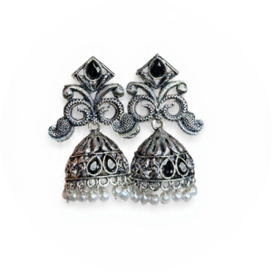 Silver Oxidized Earrings