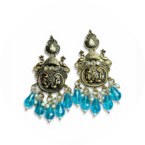 Gold-Plated Oxidized Earrings